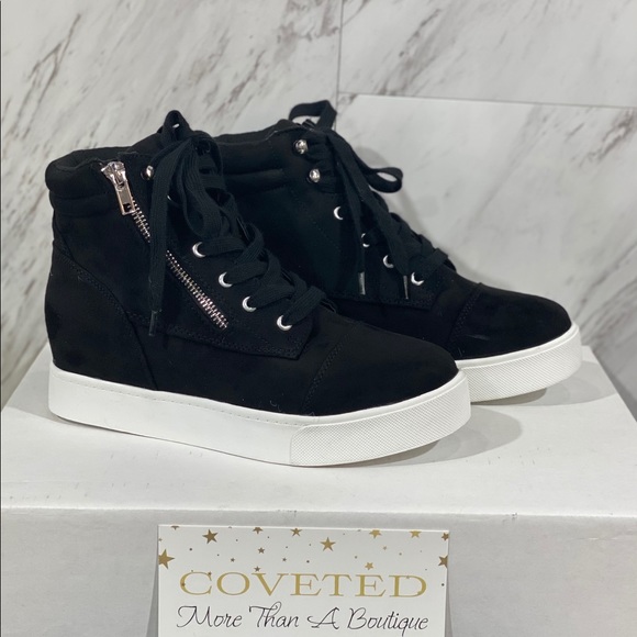 NEW black sneaker wedge - Picture 2 of 2